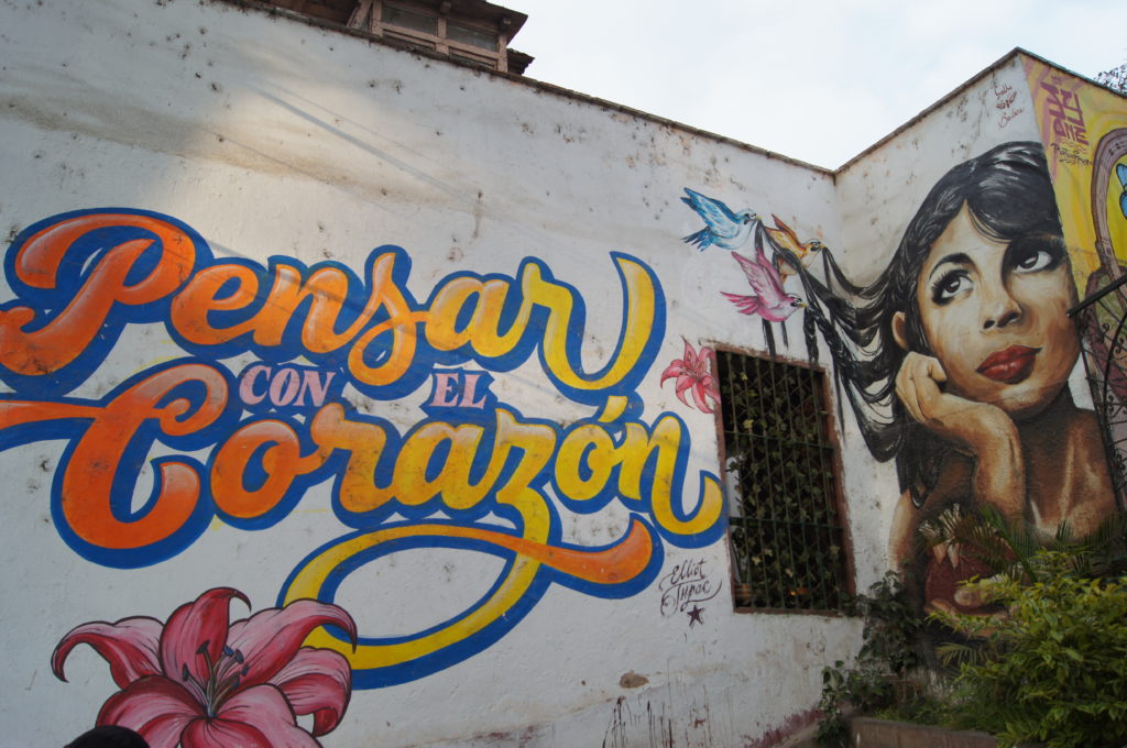 Barranco Street Art: Pensar con el Corazon by Elliot Tupac