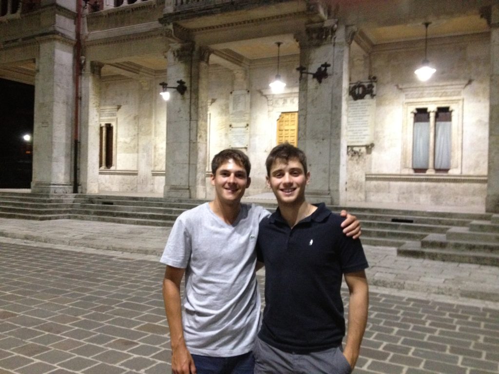 Tanner and Marco in Avezzano, Italy