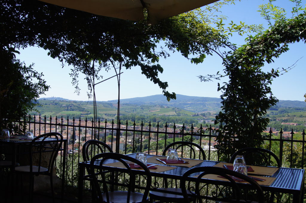 View of Tuscany from Certaldo Alto - Ristorante L'Antica Fonte