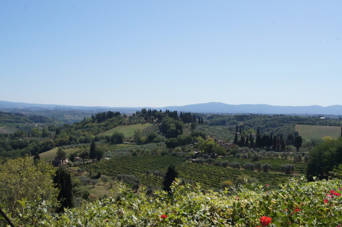 Rolling Hills of Tuscany Outside San Gimignano