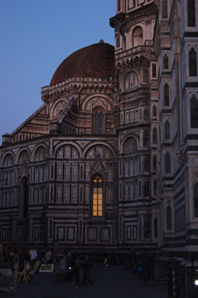 Sunset reflecting off Duomo in Florence, Italy