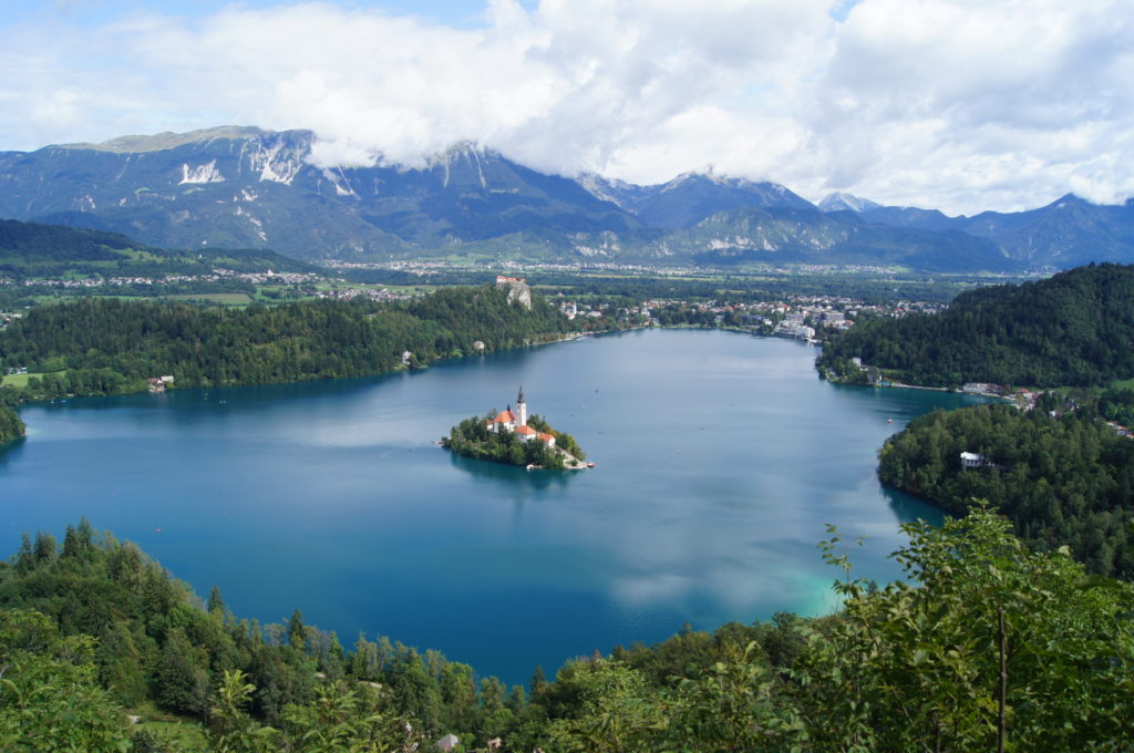 Lake Bled, Slovenia: Island with Church in middle of Lake Bled