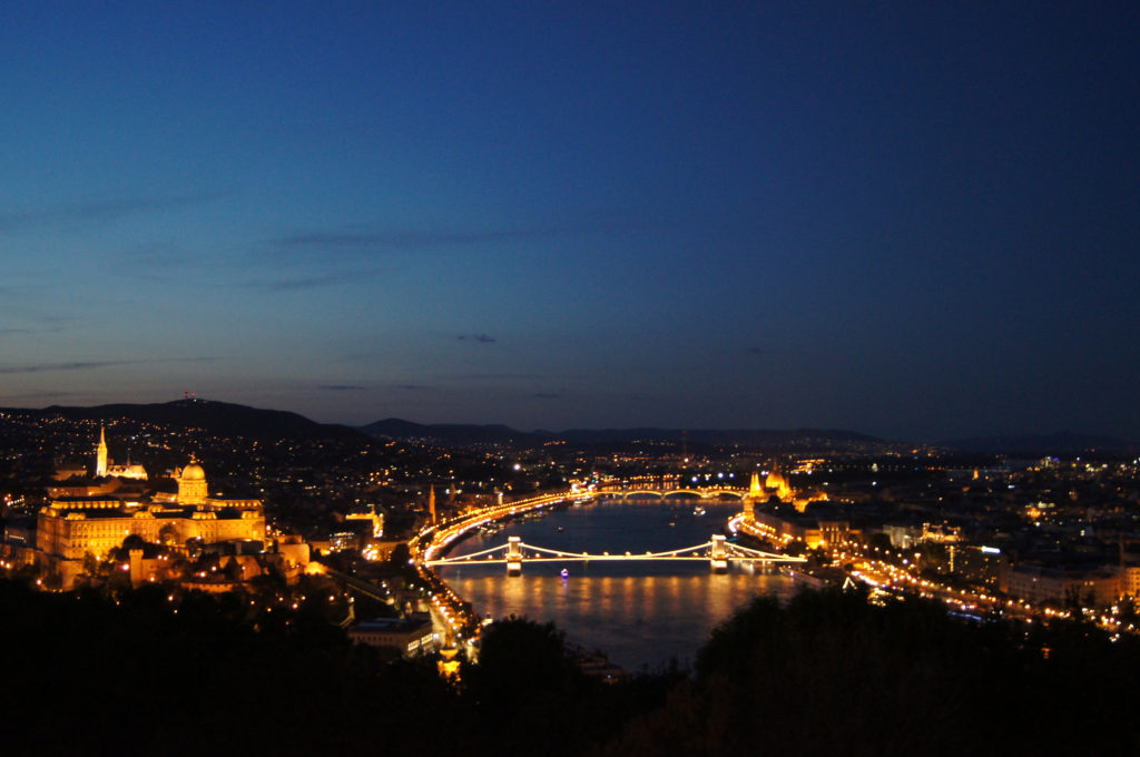 View of Budapest Danube at Night