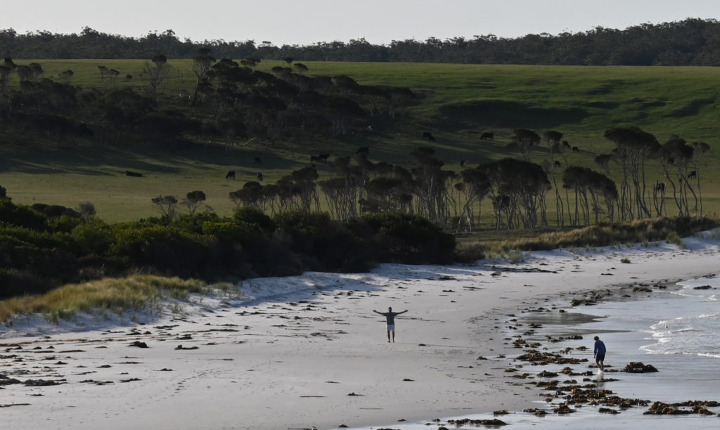 Tanner Celebrating Life at the Bay of Fires in Tasmania