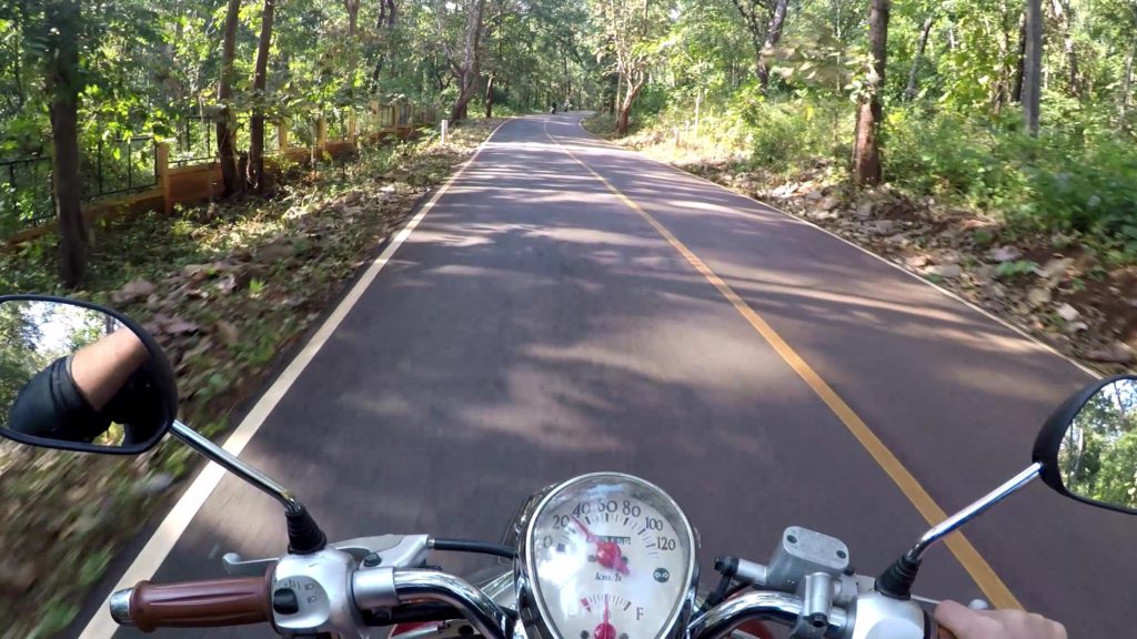 Me, puttering around Pai with the crew. The Pai roads were in surprisingly good shape.