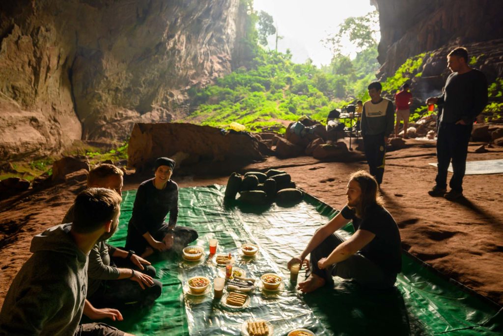 Eating phở in Vietnam's Hang Pygmy Cave, the 4th largest cave in the world